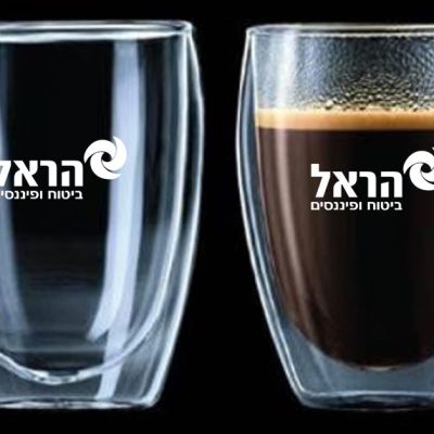 כוס זכוכית דופן כפולה