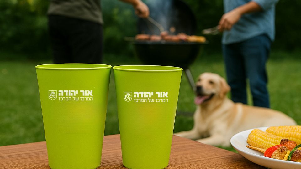 ספל פלסטיק ממותג כמוצר פרסומי לחברות וארגונים