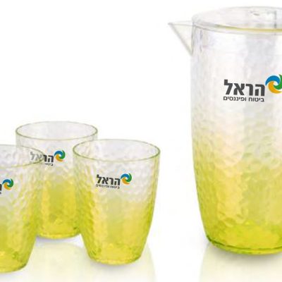 סט כוסות וכד לשתייה קלה