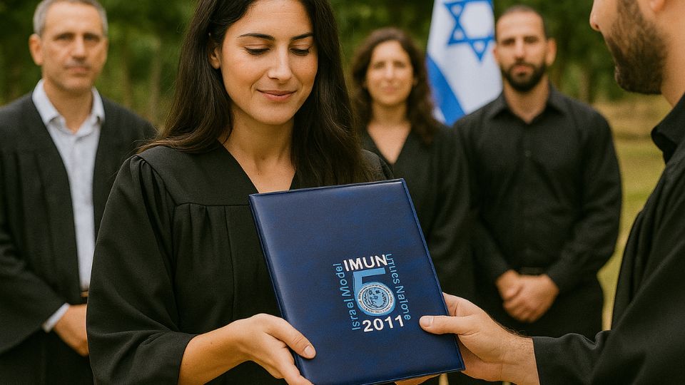 כריכה לתעודה לטקס בוגרים של בתי ספר ומכללות
