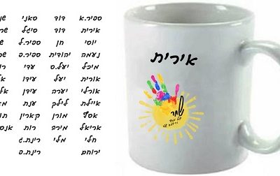 ספל עם הדפס שם