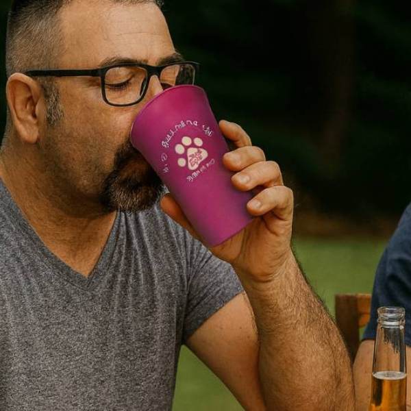 כוס פלסטיק רב פעמית מעוצבת וממותגת