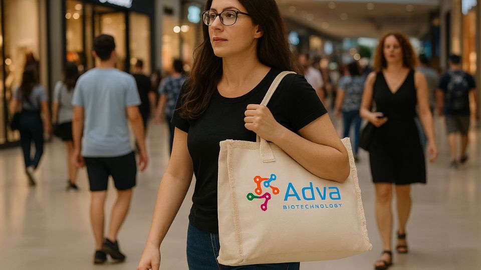 תיק בד קנבס ממותג ליום יום