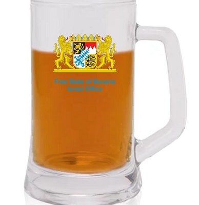 כוס בירה עם מיתוג צבעוני