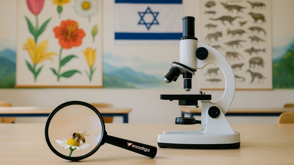 זכוכית מגדלת ממותגת לילדים בבית הספר