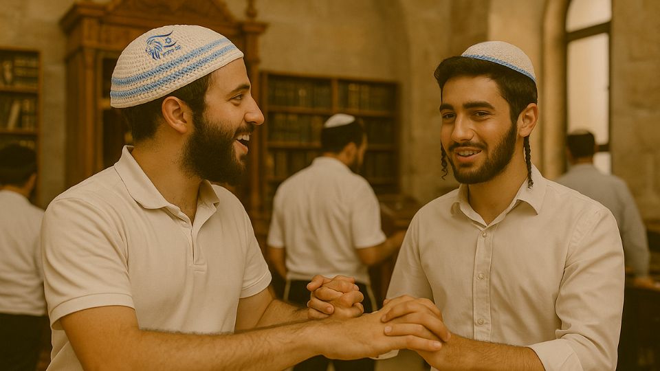 כיפה סרוגה לדתיים לאומיים וחב"דניקים ממותגת לפרסום וקד"מ