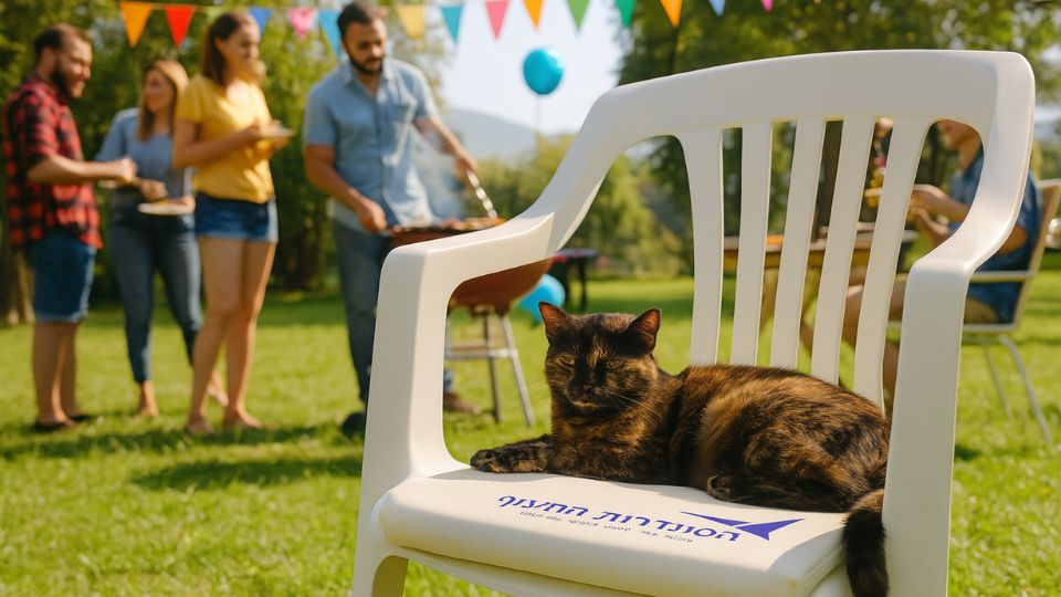 כרית מושב לריהוט גן ממותג כמוצר פרסומי או קד"מ