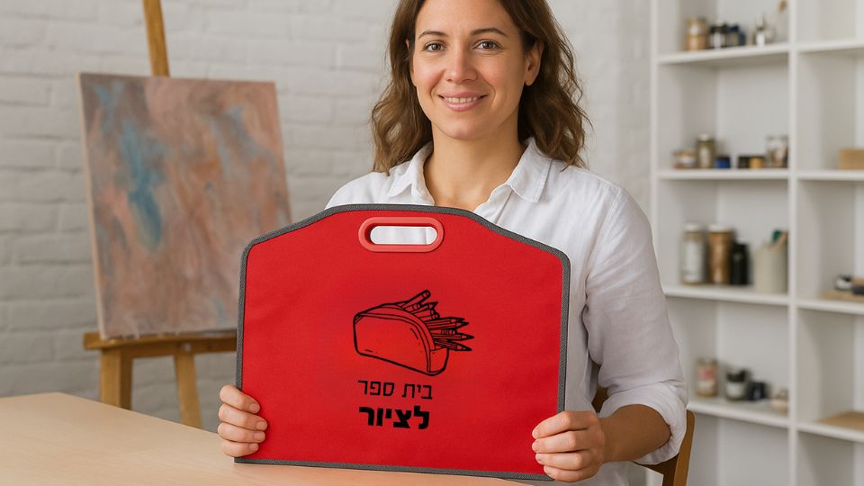 תיק ציור ממותג לסטודנטים לאומנות