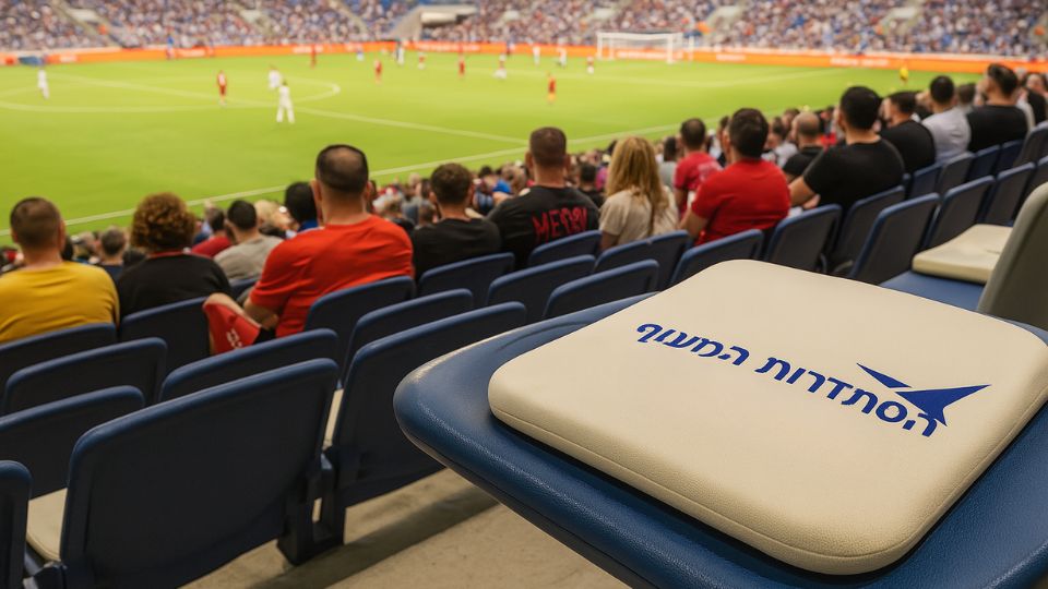 כרית מושב ממותגת לאיצטדיוני ספורט