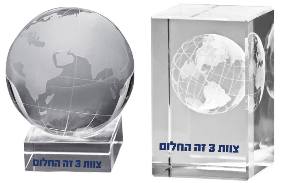 הדפס לוגו על מעמד כדור הארץ