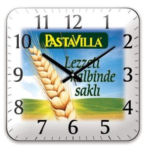 שעון קיר עם הדפס לוגו